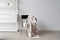 Vista 2 de Lujosa manta súper suave, mullida y acogedora manta marrón topo para cama, tejida ligera y cómoda, manta cálida y elegante para sofá/sofá, regalo