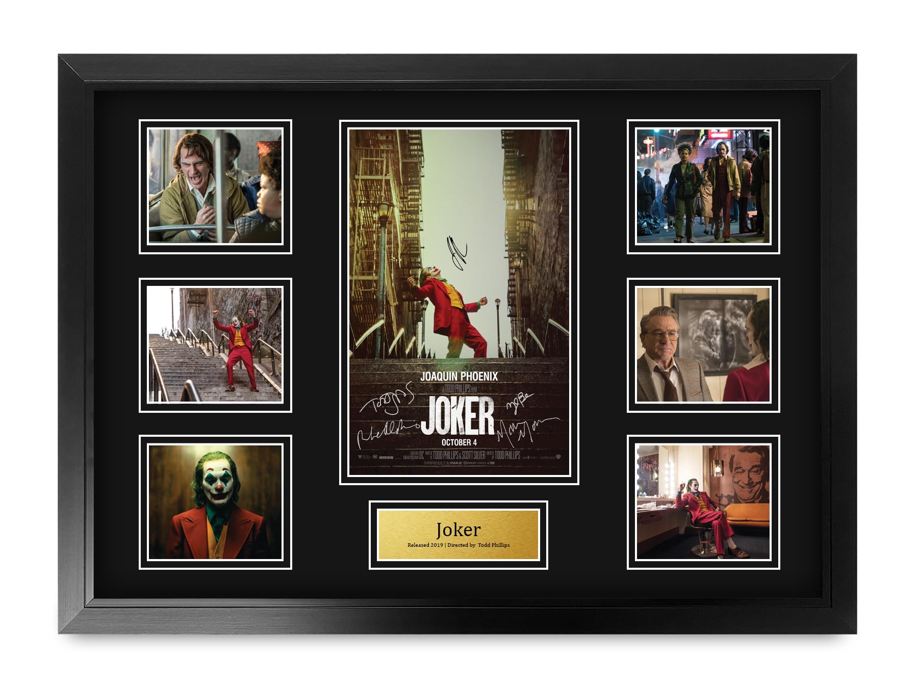 HWC Trading Joker Geschenke Geducktes Signiertes Autogramm Foto für Fans von Film Memorabilien - A2 Gerahmt (ID-006504)