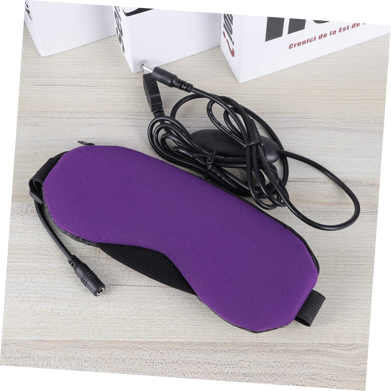 KOMBIUDA Maschera Per Dormire Funzione Usb Blocca Luce Fastidiosa Design Vapore Caldo e Freddo Per Casa e Viaggio Stile