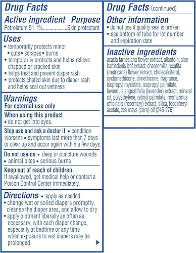 Miniatura 2 de Balmex Ungüento curativo multiusos y protector de la piel para sarpullido y rozaduras del pañal, con vaselina, 7 humectantes y vitaminas A y D,