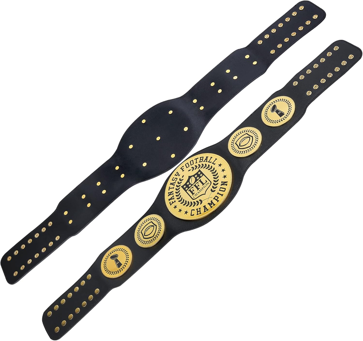 Spire Designs Adjustable Fantasy Football Belt - Black, 30-42 inch Waist - Unisex Official First Place Winner Award