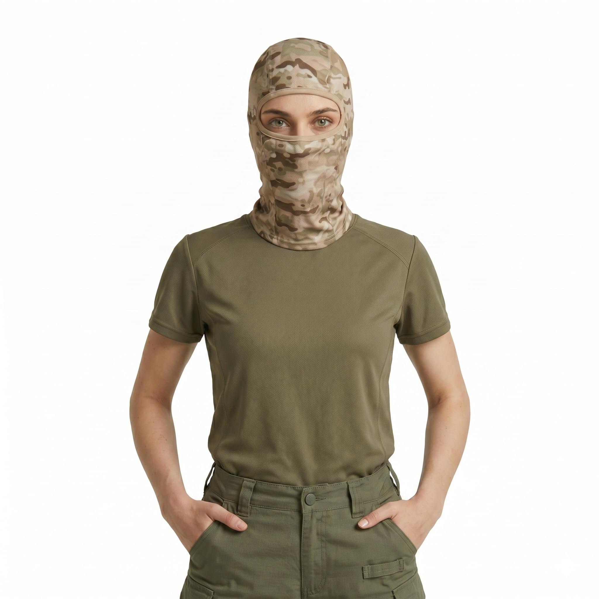 1 Piece Unisex Tactical Camouflage Balaclava Face Mask, UV Protected Breathable Hood, Multipurpose for Skiing, Snowboarding, Cycling, Hiking, Halmet Mask for Biker, Rider-image-37