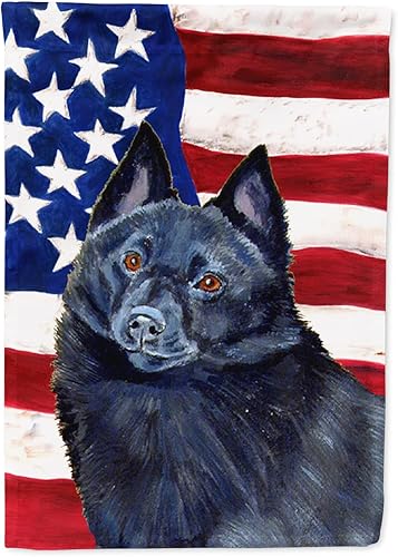 Miniatura 78 de Caroline's Treasures SS4017GF Bandera de Estados Unidos con Bulldog Inglés para jardín, bandera decorativa para patio exterior, patio, parterres,