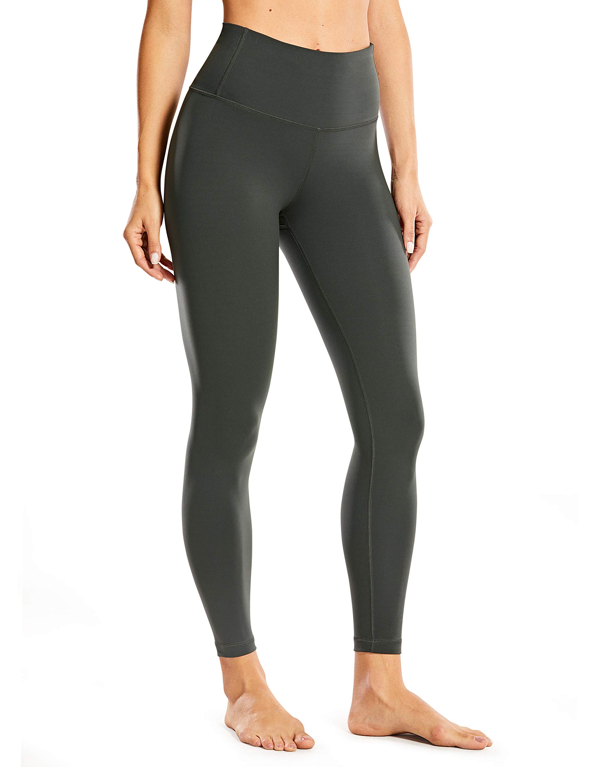 CRZ YOGAWomen's Luxury Hight Waist Tummy Control Gym Yoga Pants Training Leggings with Zip Pocket - 25 Inches