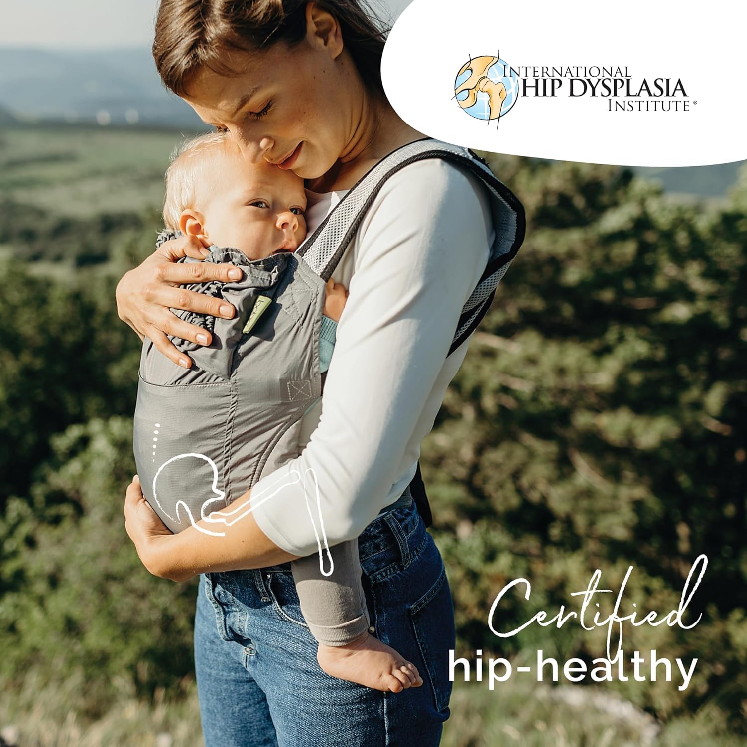 Boba Air Grey - Marsupio Porta Bebe Ergonomico Neonato da Viaggio Ultra Leggero