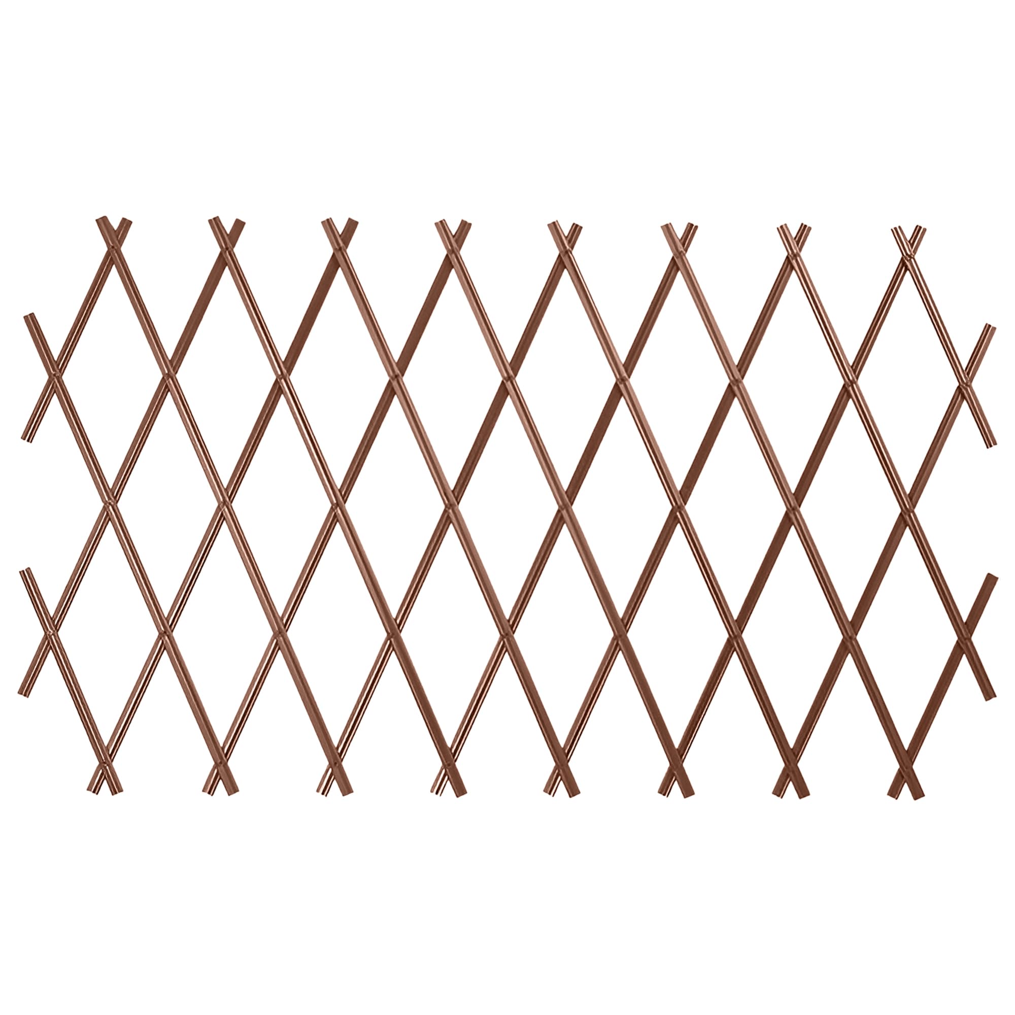 Home Hack Garden Trellis Plastic Expanding Trellis Plant Support Fence Panel Wall Decor Hanging Frame Garden Patio Indoor Outdoor for Climbing Plants Decoration (Pack of 1, Terracotta 45x180cm)