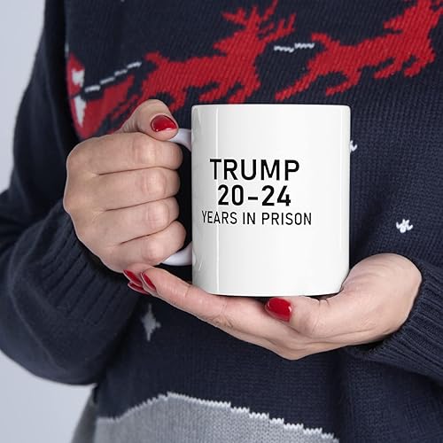 Miniatura 4 de Brian Bula Taza de café Trump con 20 a 24 años de prisión, diseño anti Trump de 20 a 24 años en prisión