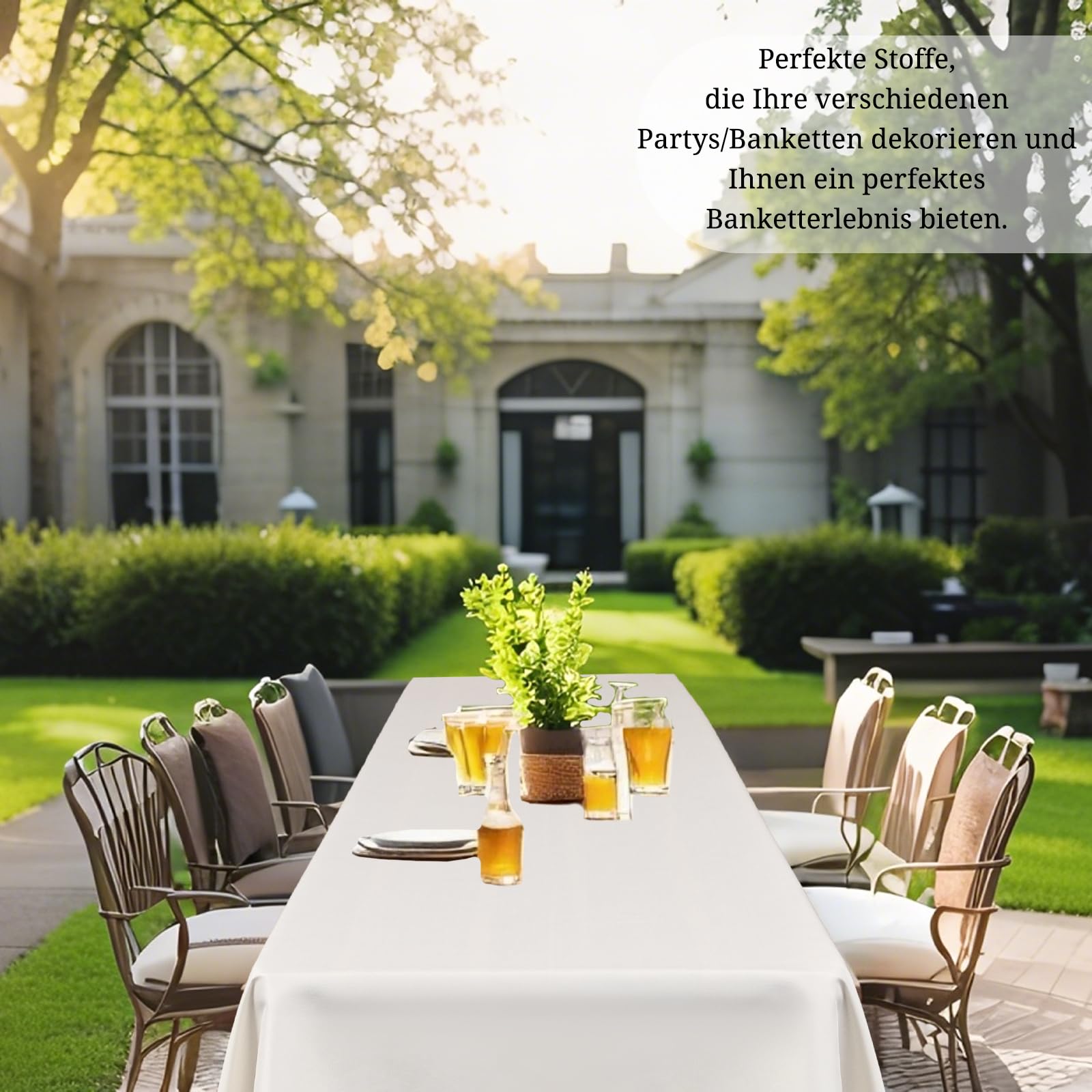 6 manteles de mesa de cerveza de color marfil, resistentes al agua, cepillados, 250 x 100 cm, adecuado para celebraciones familiares, fiestas, banquetes, festivales de tiendas de cerveza y otras