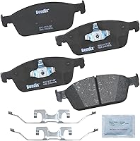Vista 64 de Pastillas de Freno Delanteras Cerámicas Bendix Priority1 CFC430A para Modelos Selectos INFINITI G35, I30, Nissan 350Z, Altima, Juke, Maxima, Sentra