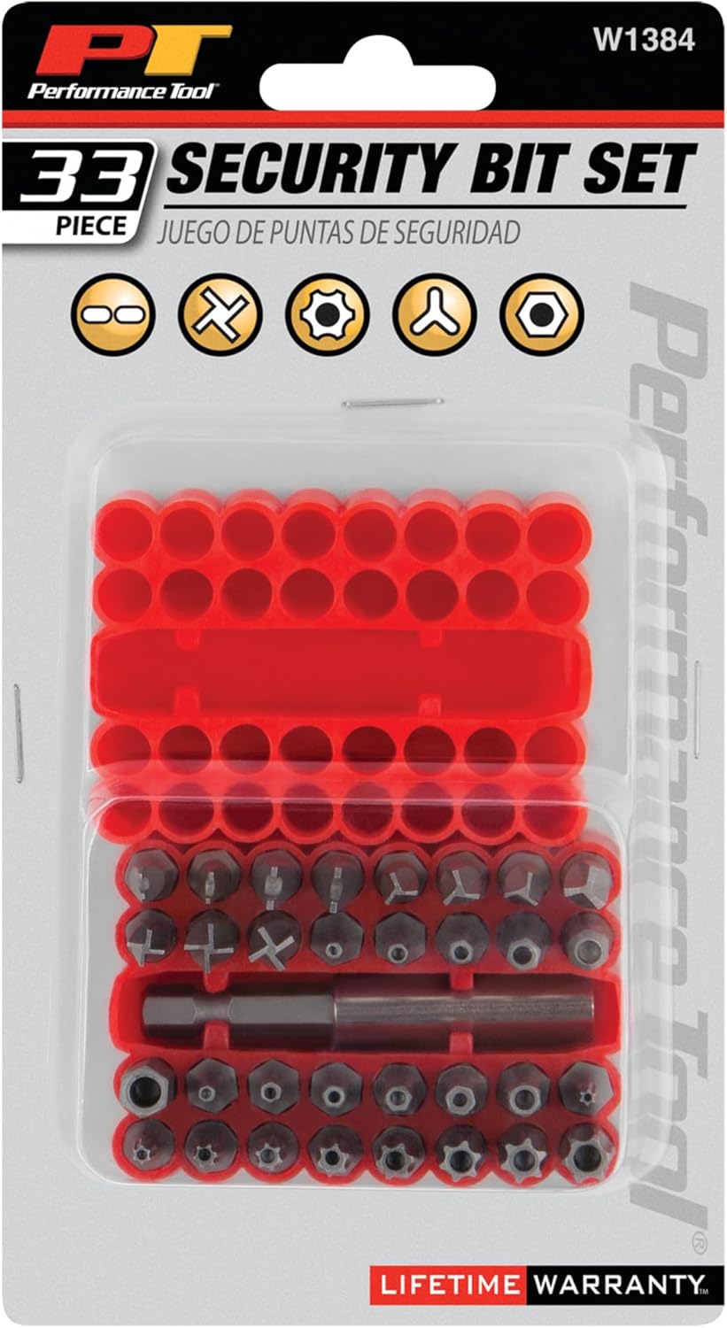 Performance Tool W1384 33 Piece Security Bit Set
