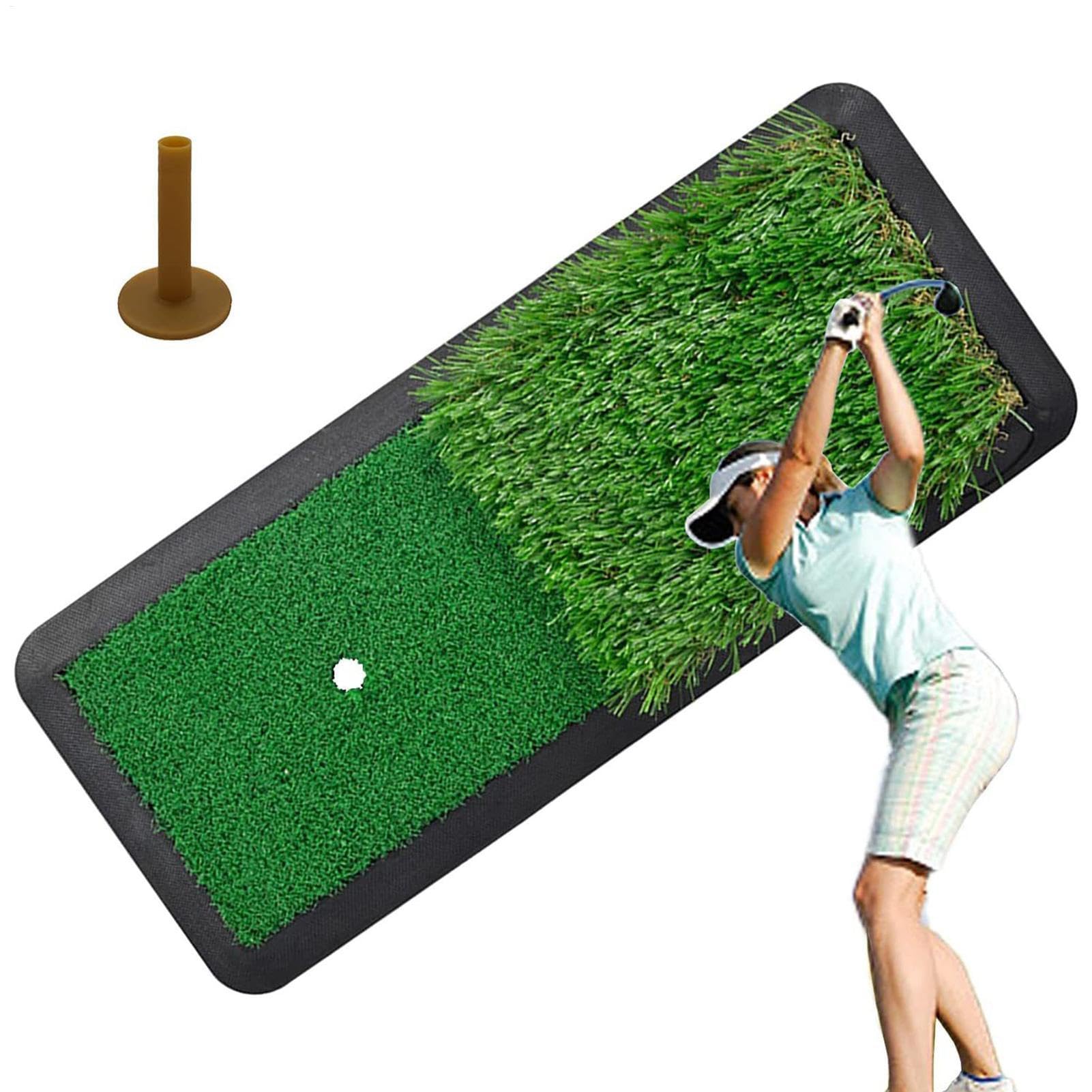 Alfombra de Entrenamiento de Golf para, alfombras de Golf | 7.87x19.29 Pulgadas Mat de práctica de astillado,Entrenamiento Swing & Chipping colocando Almohadilla de Entrenamiento de césped Artificial