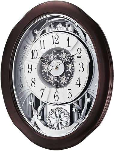 Miniatura 8 de Rhythm Clocks Reloj de movimiento mágico Woodgrain Marvelous