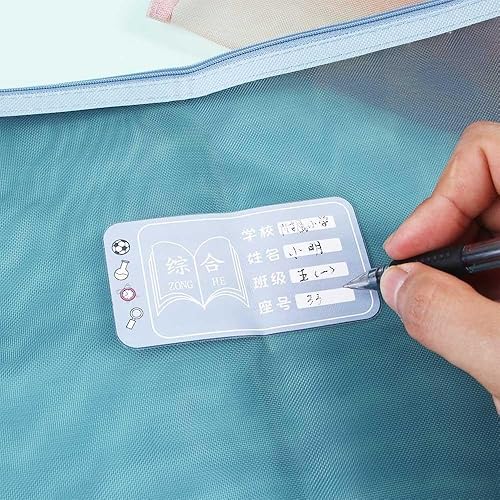 Miniatura 6 de Leadigol Bolsa de malla con cremallera, 5 carpetas de archivos de malla de nailon con asa, organizador de documentos A4, bolsas de almacenamiento