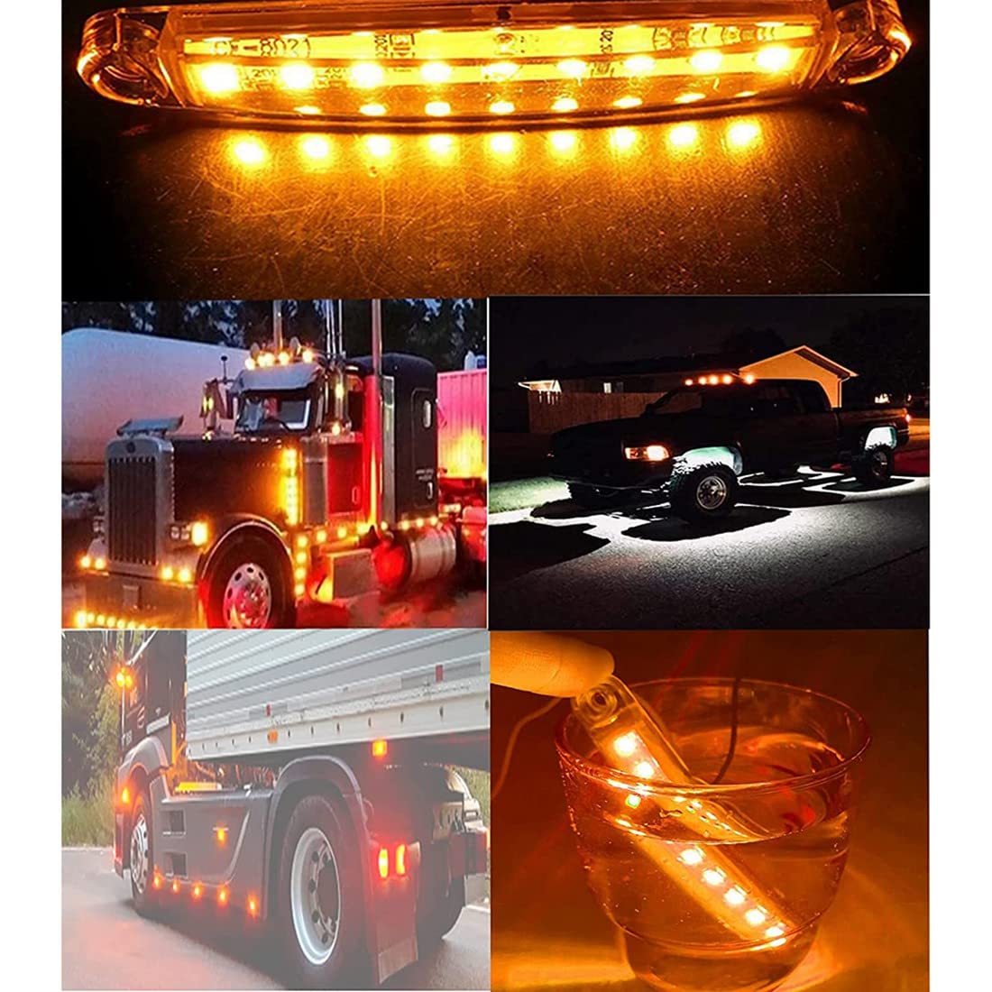 10 pezzi di luci LED per auto, luci a LED per ruote, luci per auto, camion, carrello da golf, UTV, ATV fuoristrada, giallo