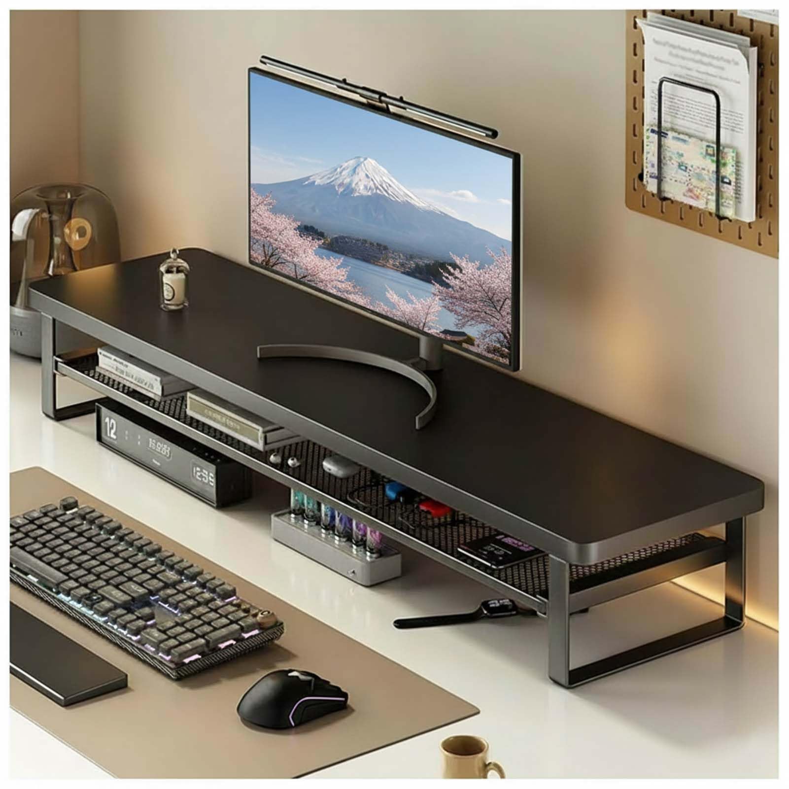 Amazon.co.jp: モニター台 卓上 pc台 横幅50/70/100cm デスクシェルフ