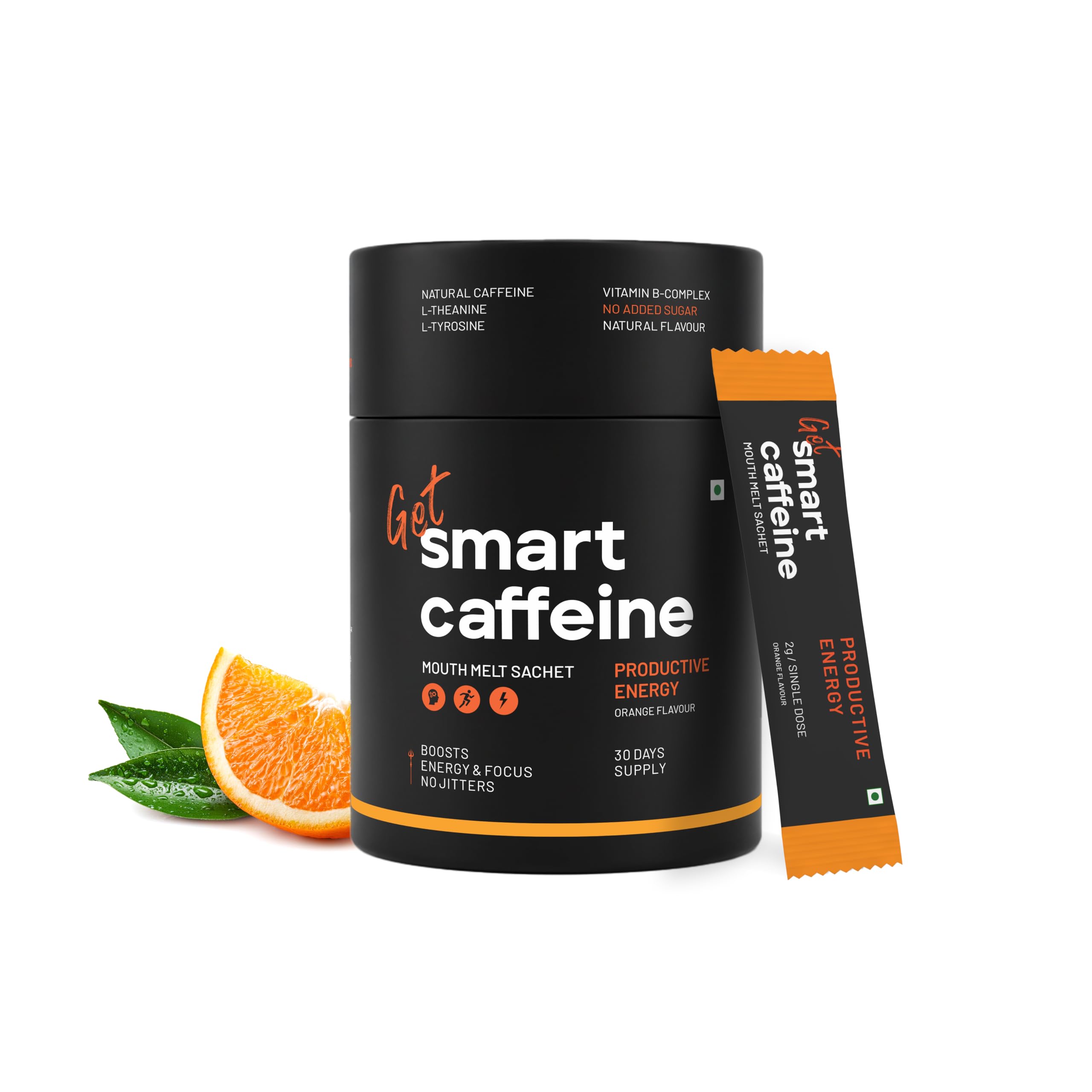 Get Smart Caffeine - Natural Energy & Focus Supplement, 80mg Natural Caffeine, L-Theanine, L-Tyrosine, B-Vitamins, Cranberry Flavor — Amazon image 10