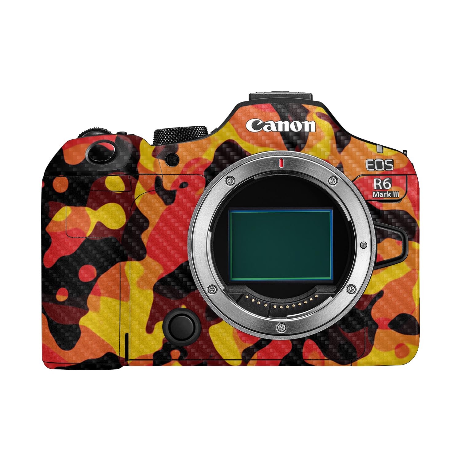 Carbon Fiber Camera Skin Compatible with Canon EOS R6 Mark III (2025) - Warm Modern Camo - Premium 3M Vinyl Protective Wrap Decal Cover - Easy to Apply | Crafted in the USA by MightySkins