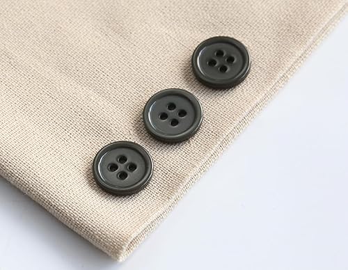 Miniatura 11 de 160 botones de costura de 5/8 pulgadas (0.591 in) para ropa, botones de color gris oscuro, botones de color gris oscuro, manualidades, proyecto