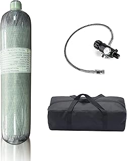 Amazon (Paintball) CE 2L/122ci 4500psi air Tank,Paintball/hpa Tank,pcp/Paintball air Tank Carbon Fiber Scuba Tank with 4500psi M18*1.5 Thread Dual Gauge Valve,Produced in 2025