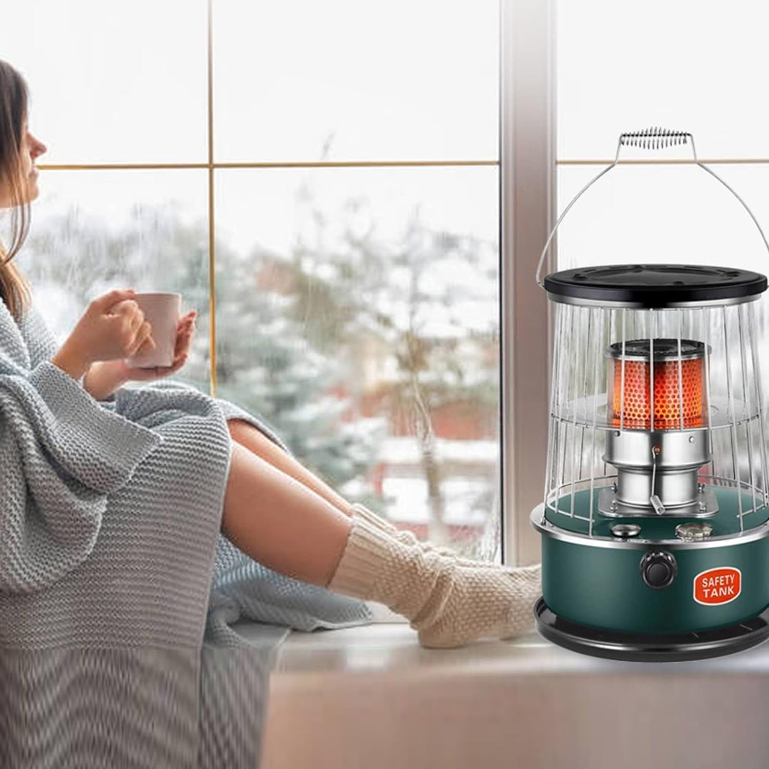 Kerosene Heater Stove Non Electric Heaterkerosene Stove Heater With Stove Bag Kerosene Heater Indoor For Indoor Outdoor - 4.6 L