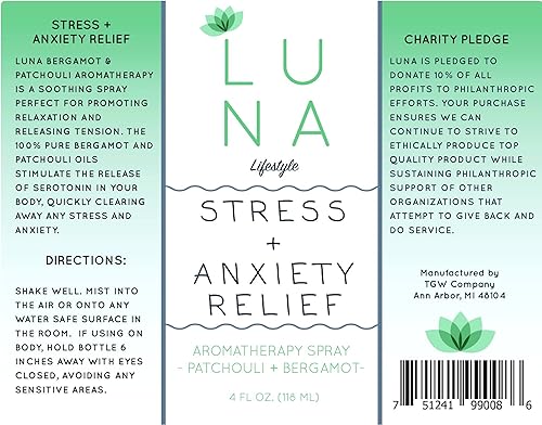 Miniatura 4 de Spray de aromaterapia de bergamota y pachulí, alivio relajante del estrés, niebla para habitación y almohada