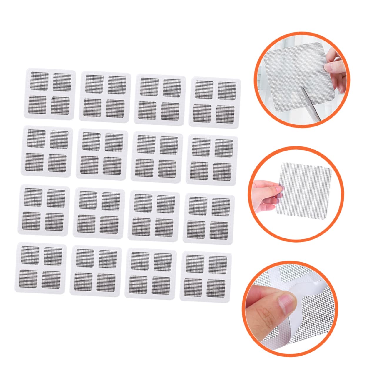 5 Sätze Reparaturset Für Fensterscheiben Reparatur Des Fenstergitterbandes Netz Film Einstellbar Siebfenstergitter Markise Glasfaser Tür Einheit Acrylkleber Black 30 Blatt * 5 DOITOOL