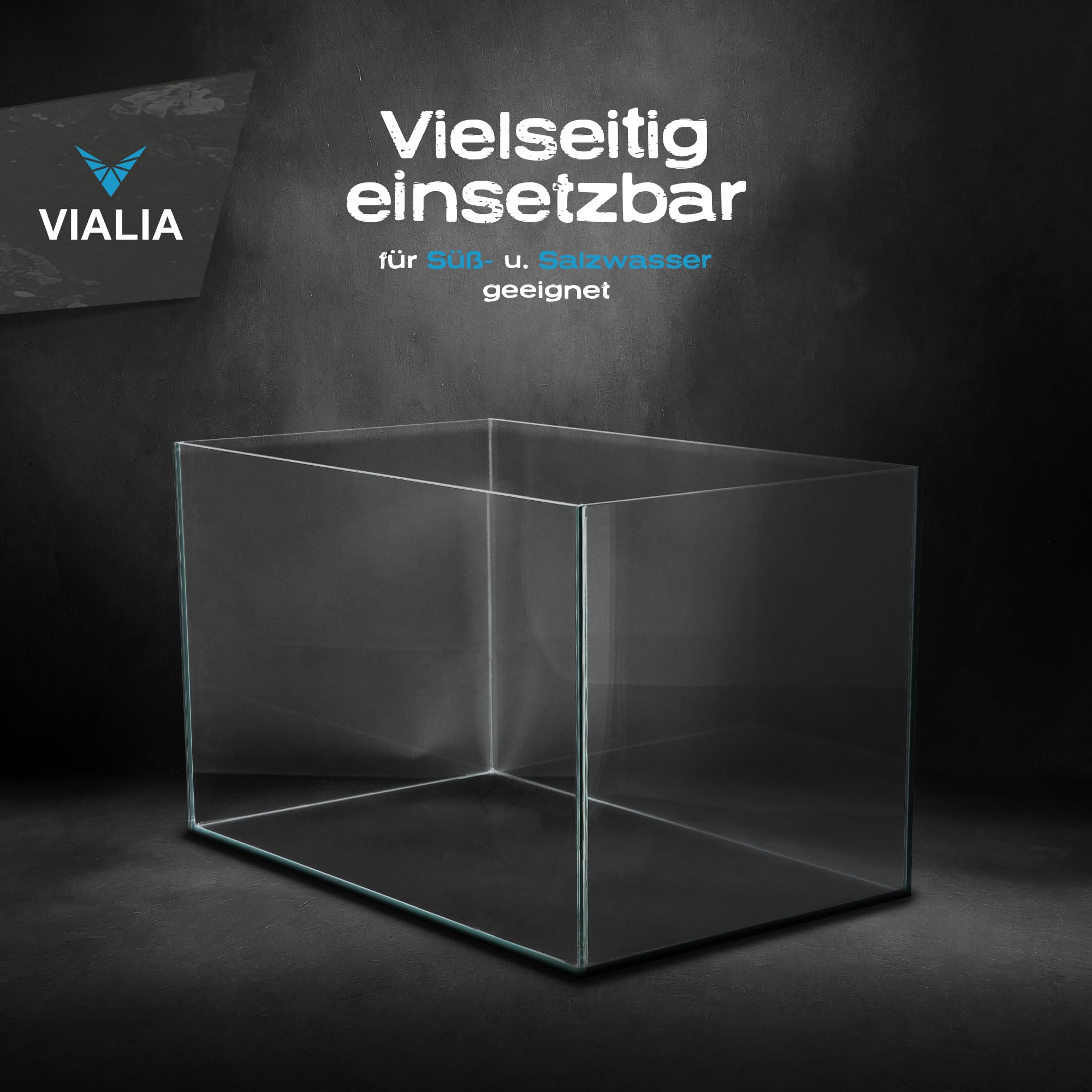Aquarium 12 Liter Glasbecken 30x20x20 cm | Stoßfest verklebt & diamantgeschliffene Kanten | Kratzfestes Floatglas | Für Süß- & Salzwasser | Becken für Fische, Garnelen & Wasserpflanzen