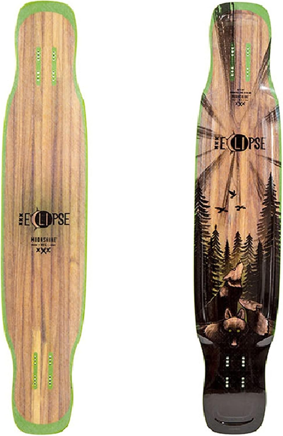 Eclipse - Longboard Skateboard, Waterproof, Durable, Lightweight, Cruiser, by Moonshine Manufacturing (Medium Flex Deck ONLY)