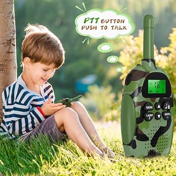 Walkie Talkies Recargables Para Niños Con Pantalla LCD, Linterna Y Alcance 3 Km – Regalo Para Aventuras Al Aire Libre