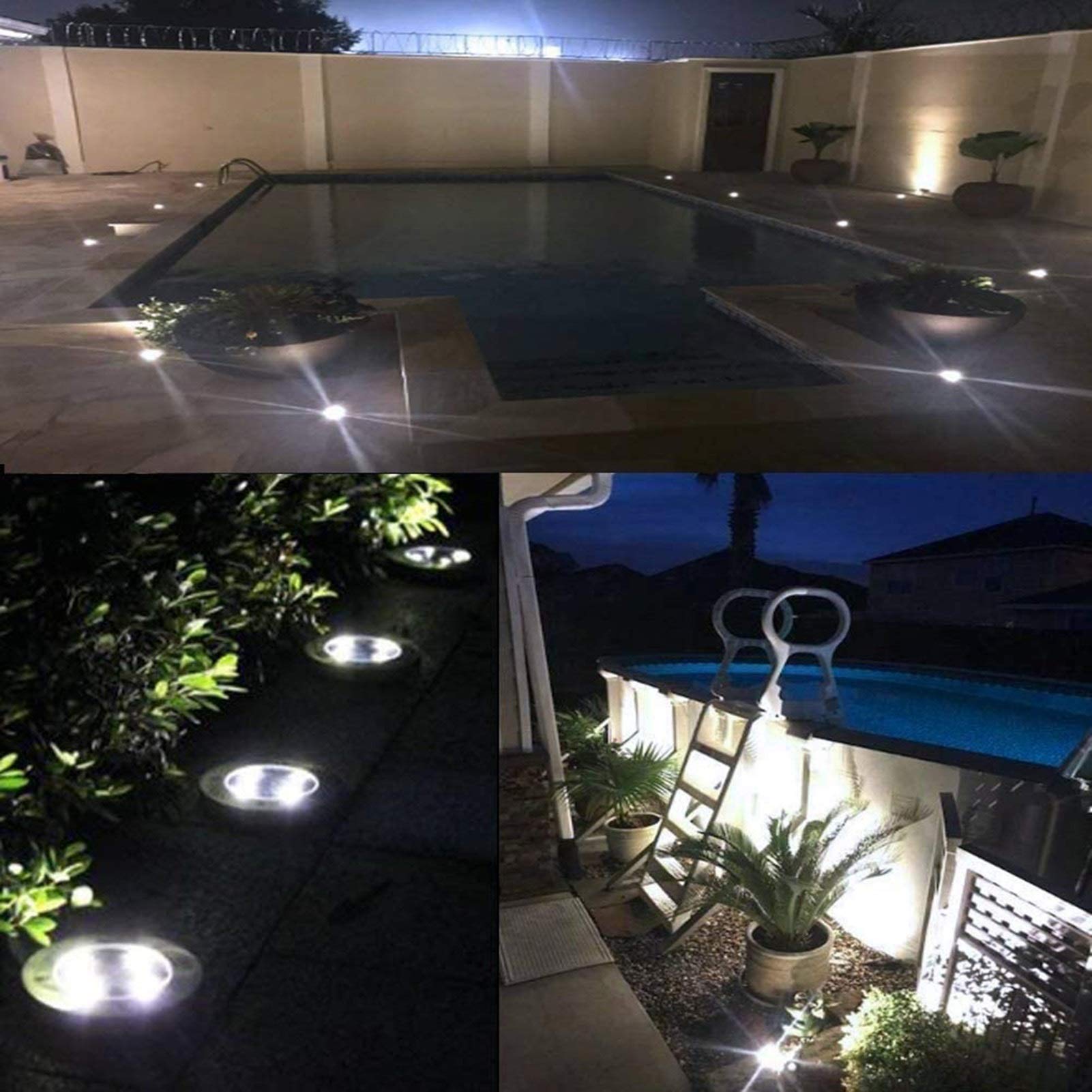 Faretto Calpestabili per Esterno 5W Faretti da Incasso A Pavimento IP67 Impermeabile Luci A LED Segnapasso per Giardini, Vialetti, Terrazzi (Color : White Light)
