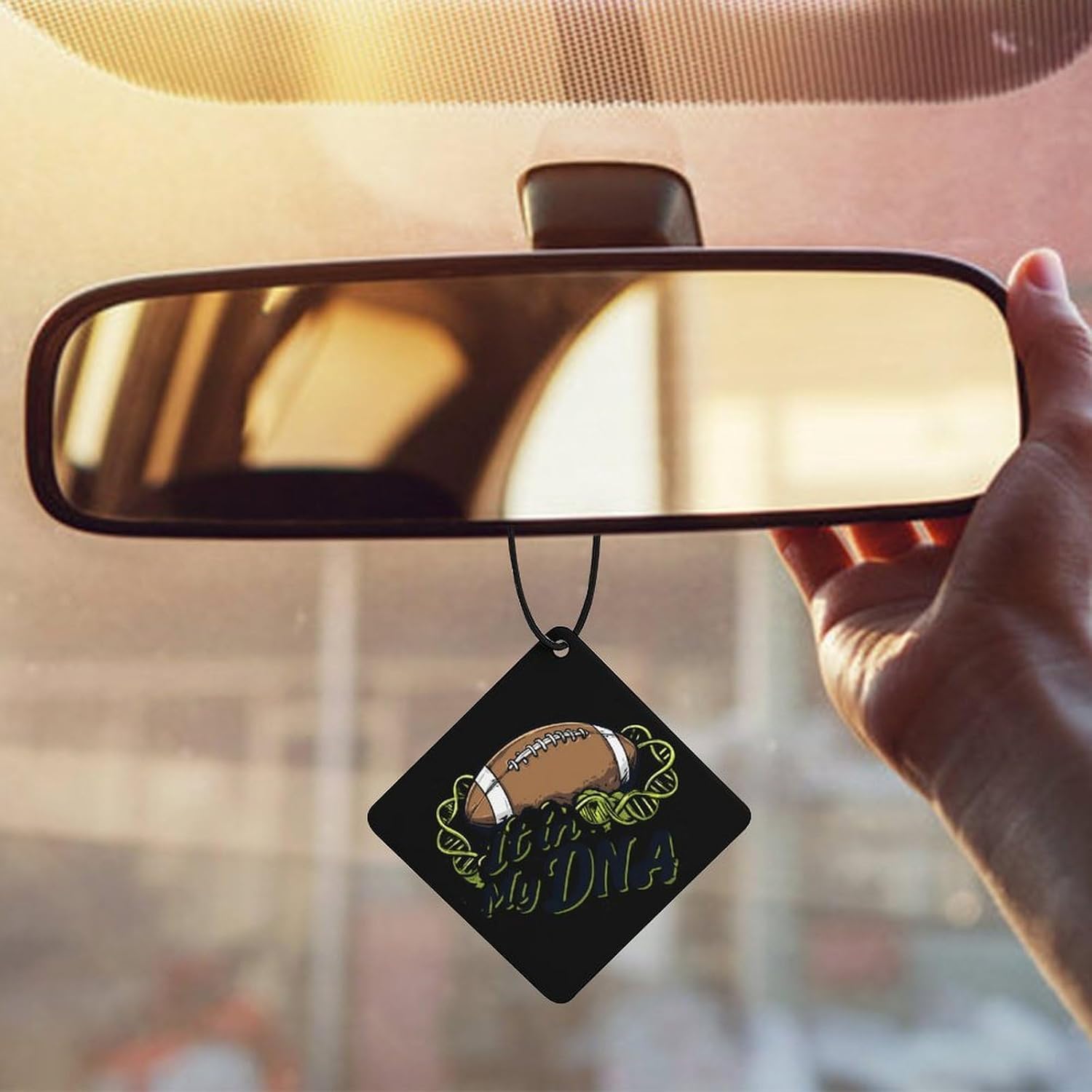 It Is in My Dna Car Air Freshener Cute Hanging Aromatherapy Tablets for Car Home Rhombus