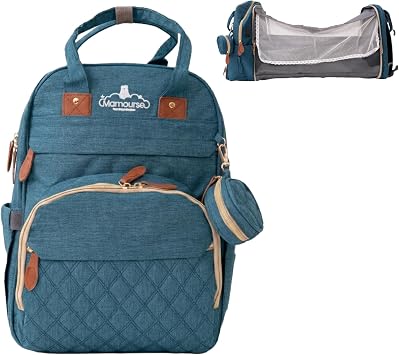 Mamourse Sac à Dos Élégant 13 Poches avec Compartiment Repas Isotherme