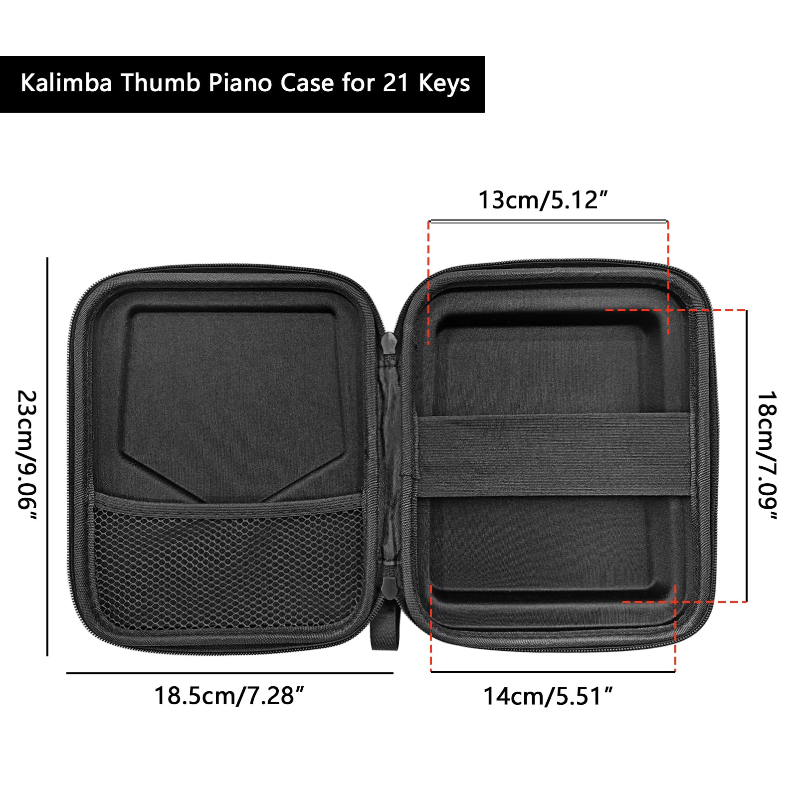 Musiin Kalimba Thumb Piano Case Thickened Shockproof Waterproof Storage Bag Instrument Accessories (21 keys) - Image 2