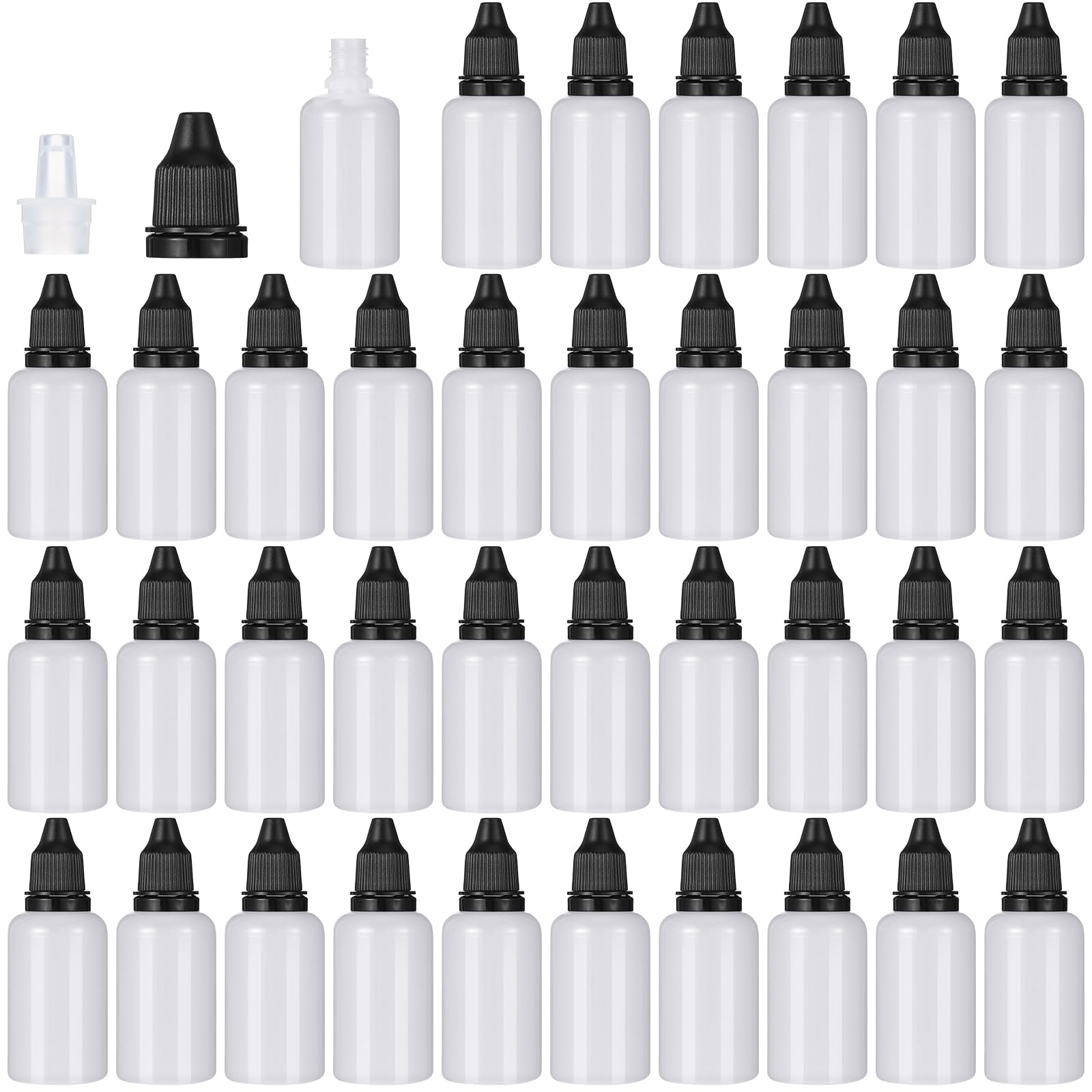 Flacons compte-gouttes en plastique 30 ml étanches