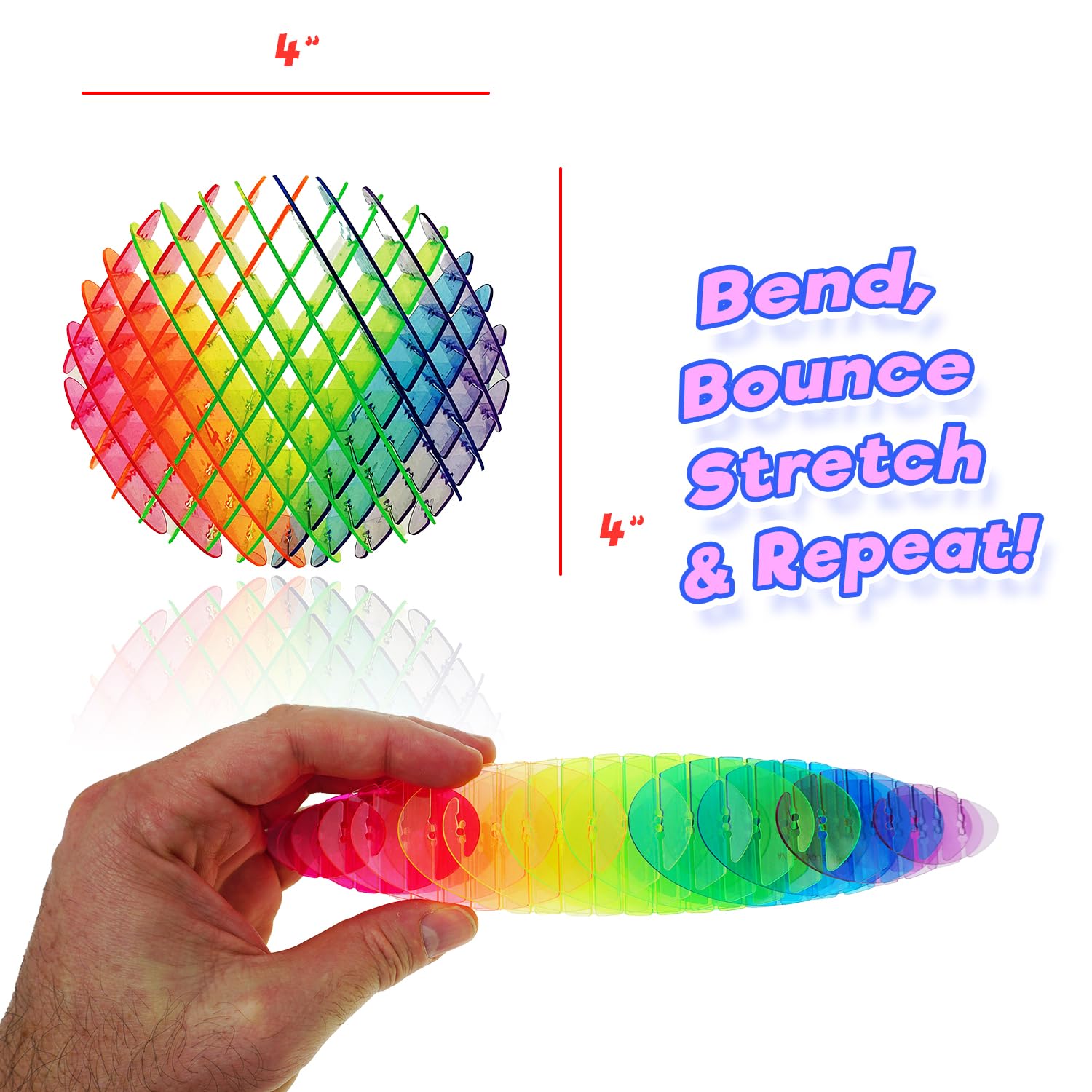 Amazon.com: JA-RU Flip Flex Rainbow Fidget Worm Toy (1 Unit) Cool