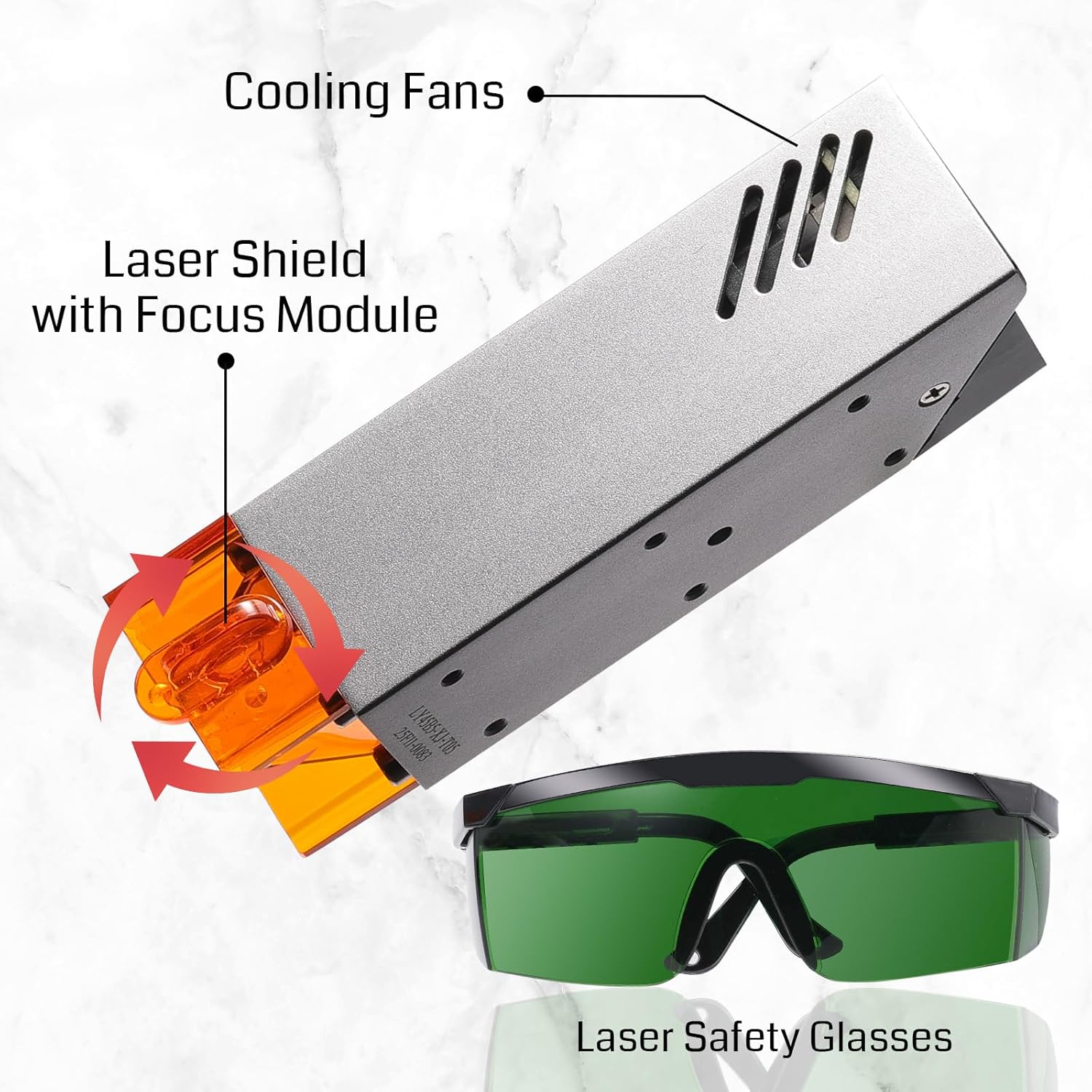 Genmitsu Laser Engraver Module, 5000mW Optical Power, 450nm Wavelength for Genmitsu Cubiko, 3018-PRO & 3018-PROVer, 3018-PROVer V2, 3020-PRO MAX, 3020-PRO MAX V2 CNC Machines