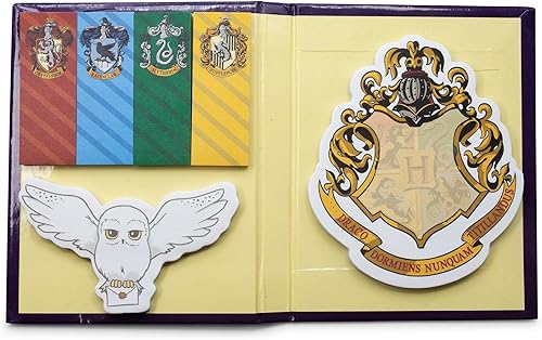 Harry Potter Hogwarts - Juego de notas adhesivas y pestañas adhesivas | Bloc de notas de trabajo, papel de papelería, suministros escolares en casa