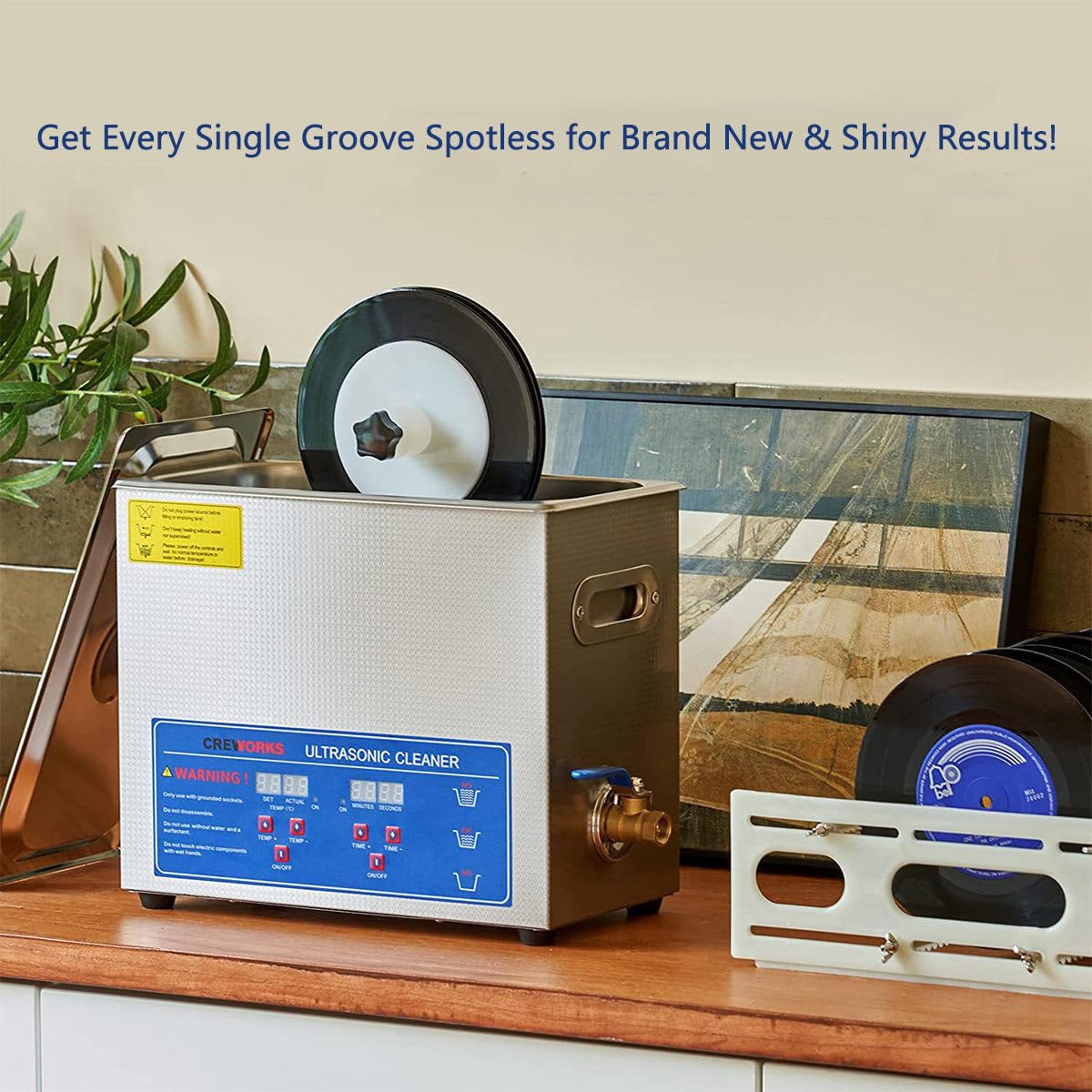 180w Pulitore Di Disco In Vinile Ad Ultrasuoni, Pulitori Per Dischi In Vinile Ad Ultrasuoni, Pulizia Di Dischi In Vinile Ad Ultrasuoni,Acciaio Inossidabile, Anti-Corrosione, Riduzione Del Rumore