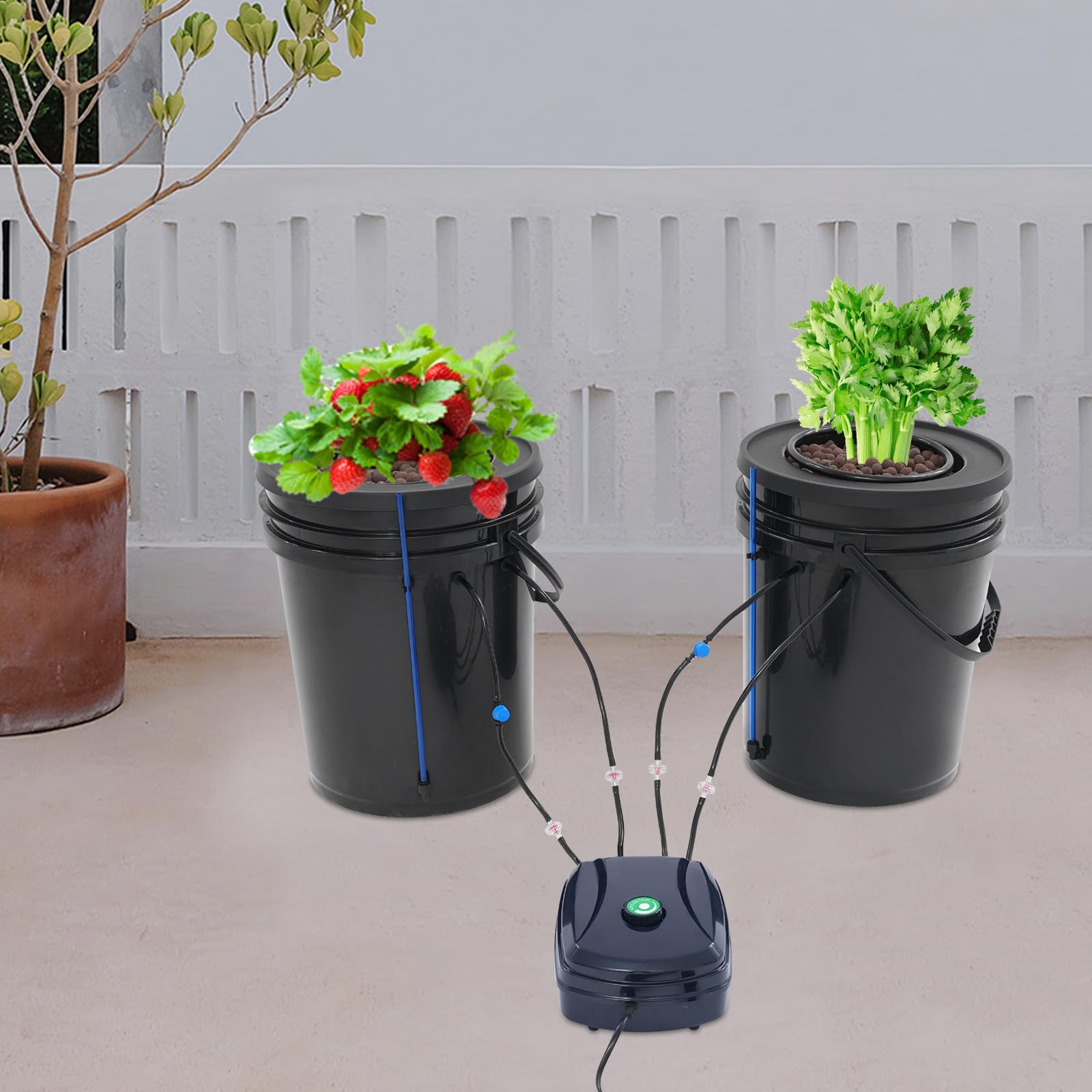 2 kit idroponico idroponico 5gal bucket per interni, sistema di coltivazione idroponica, sistema di coltivazione automatico, sistema di coltivazione idroponica, kit per coltivazione domestica,