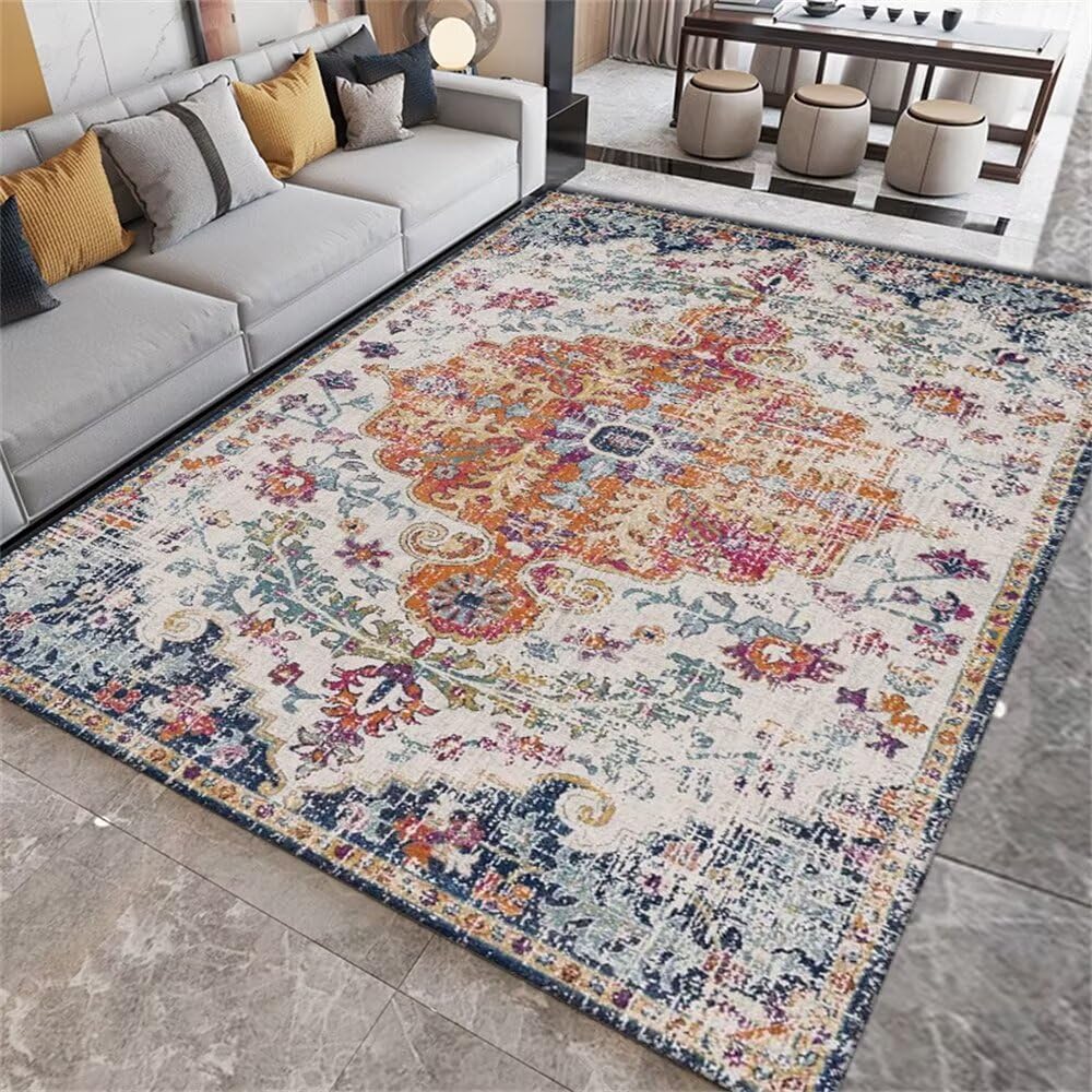 Tapis chambre garçon et ado déco plante rouge pour bureau