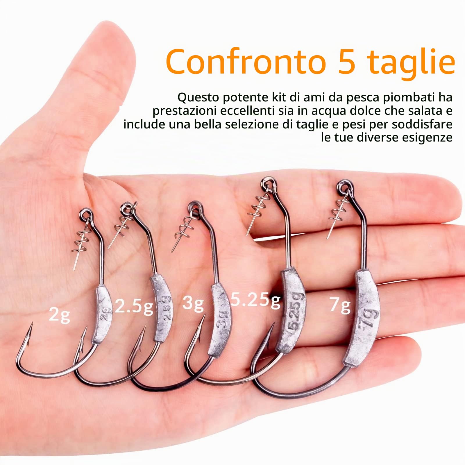 THKFISH Ami da Pesca Ganci Twist-Lock Ganci Weedless Ganci Appesantiti Ganci Swimbait per Ganci Appesantiti in Plastica Morbida Acqua Salata Acqua Dolce 19PZ 25PZ 30PZ 60PZ