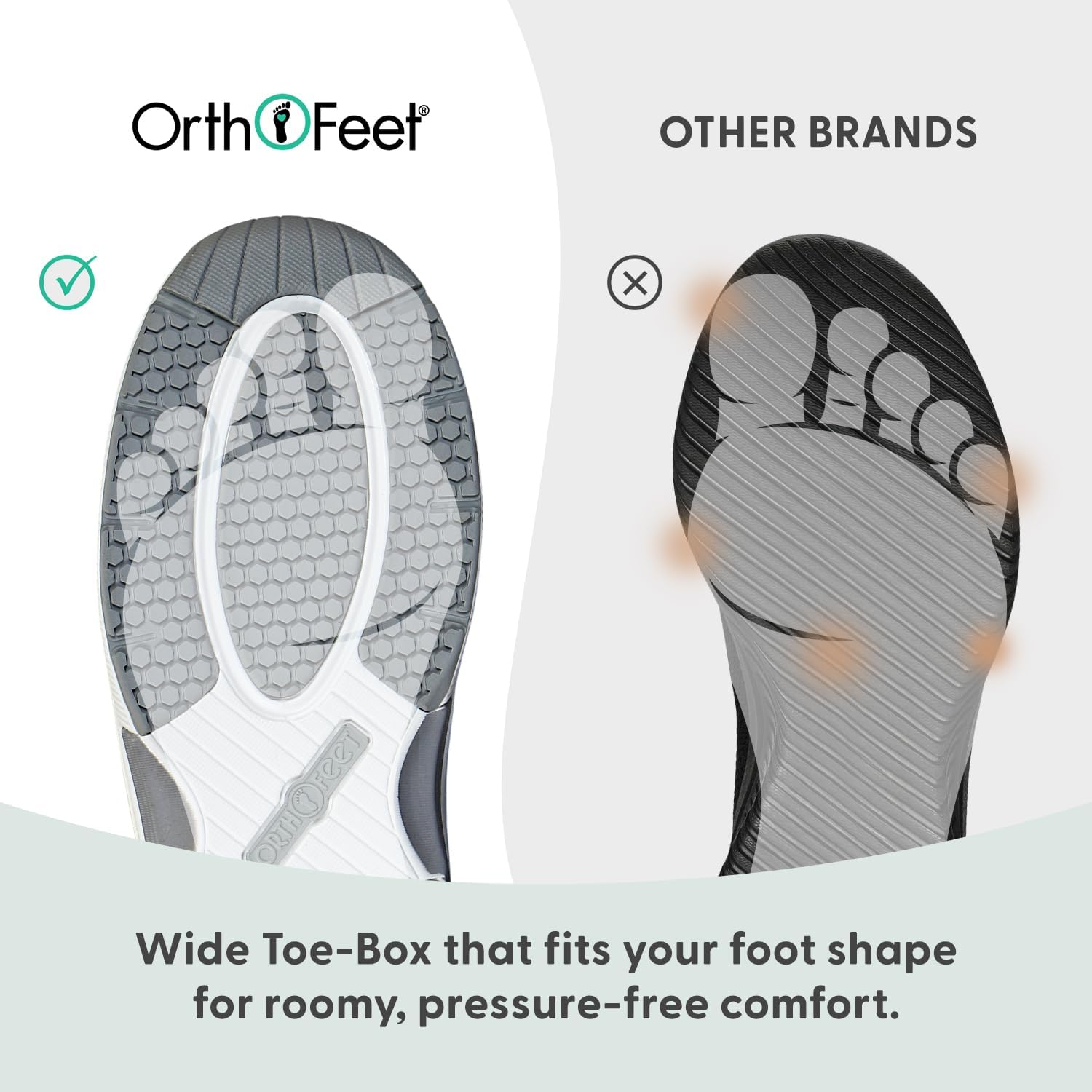 Orthofeet Women's Orthopedic Knit Coral Sneakers - Image 6