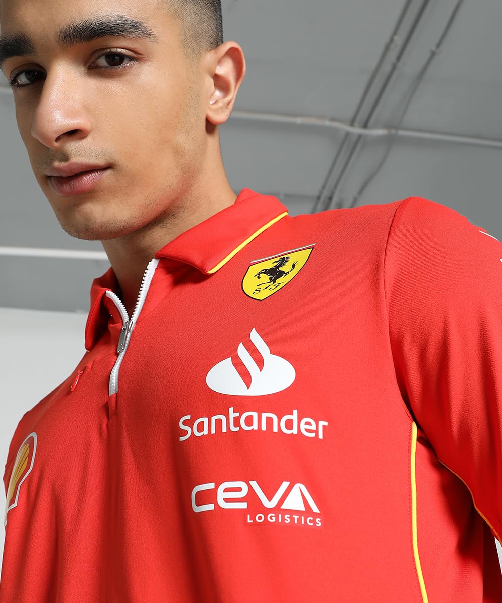 Polo del Equipo Profesional Scuderia Ferrari 2024 para Hombre - Rojo