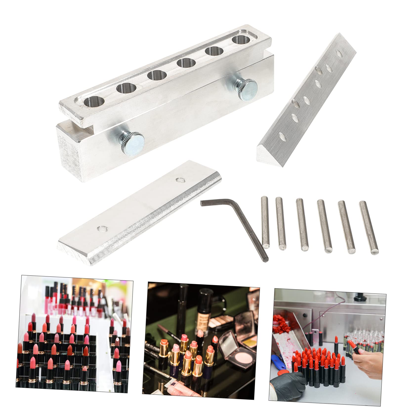 4-loch Lippenstift Form aus Aluminiumlegierung mit Langem Haltbarkeitsgrad und Einfachem Transport für Selbstgemacht Lippenbalsam und Lipgloss Herstellung