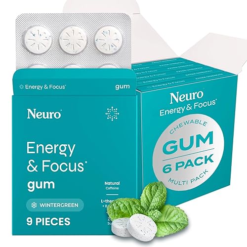 Energy & Focus Gum - 40mg Natural Caffeine Gum &
