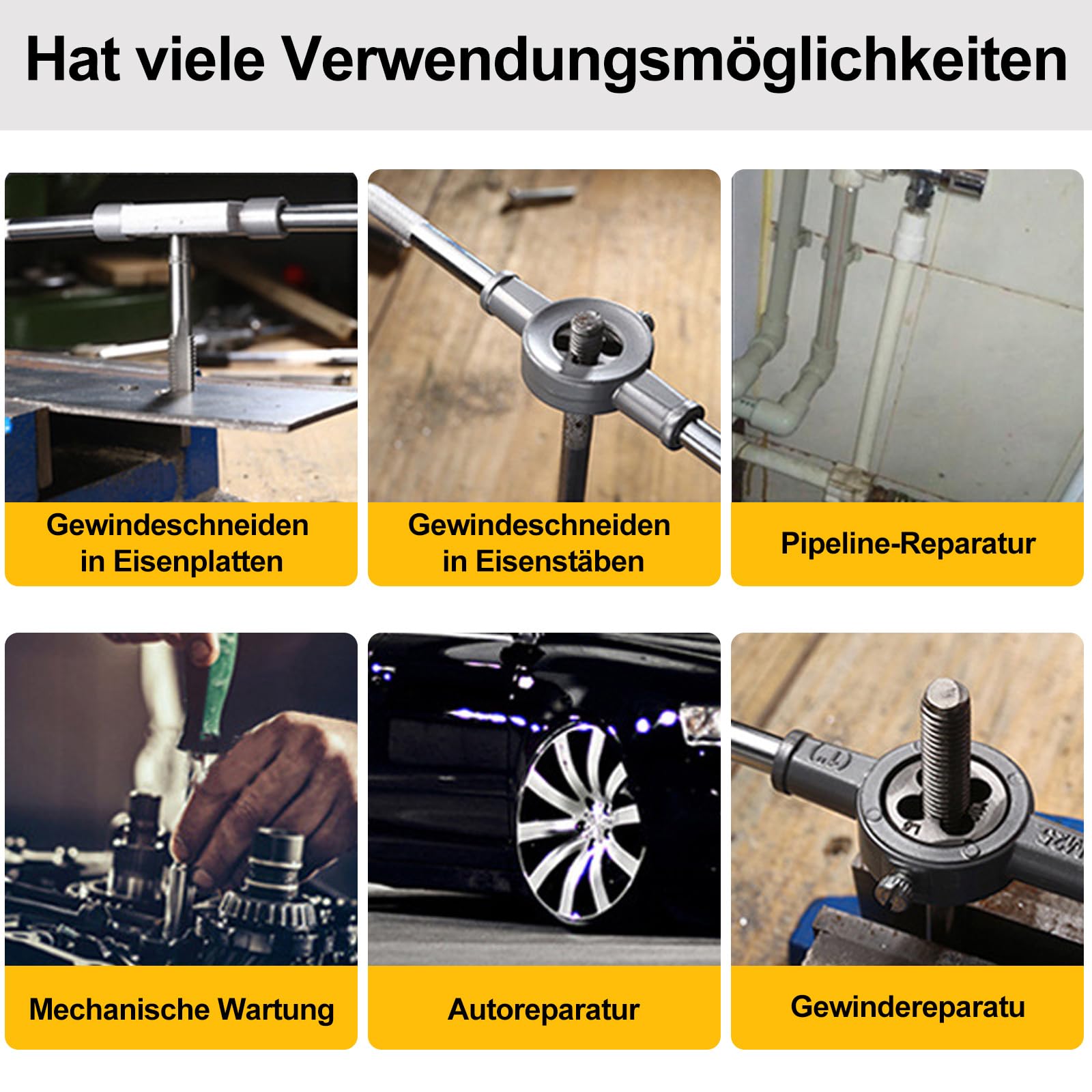 1 Stück Rechtsgewinde Gewindeschneideisen, M14 x 1.5 mm Metrisch Gewindeschneideisen, Legierter Werkzeugstahl Feingewinde Schneider, Präzisions Beidseitigem Schälanschnitt Rundes Maschinen