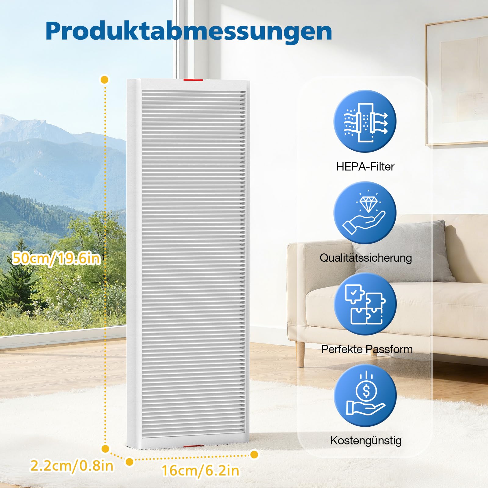 2x Filterset für Zehnder ComfoAir Q350/450/600 Lüftungsgeräte, G4 (Aufnahme) und F7 (Förderstrom), für Zehnder Filter Comfoair Q350, Ersetzt Original für Zehnder 400502013