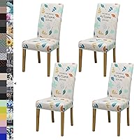 Vista 93 de Fundas para sillas de comedor, juego de 2 fundas para sillas de comedor o cocina, lavables, protectoras, para sillas Parsons, para el hogar, Beige