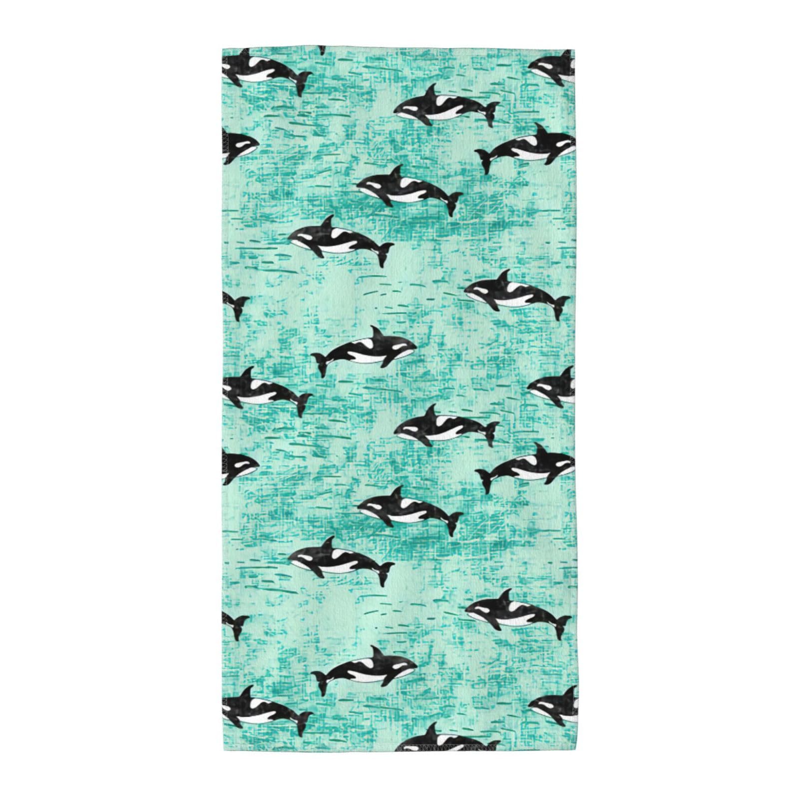 SDEGTHO Pacific Ocean Biological Fashion Printed Bath Towel High Water Absorption For Hiking Trip