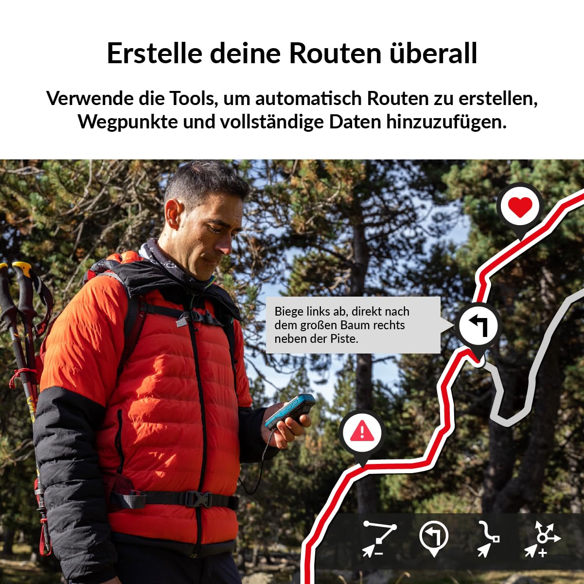 TwoNav Cross Plus (64 GB) + Karte Full Deutchland BKG Topo 1:25000 installiert, Outdoor GPS mit 3,2-Zoll-Bildschirm für MTB, Fahrrad, Trekking, Wandern oder Navigation